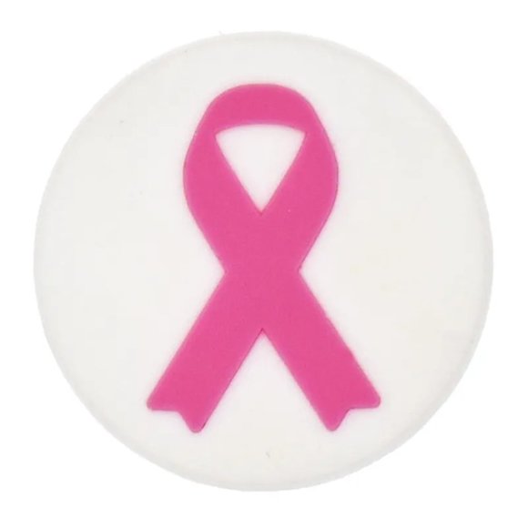 Breast Cancer Awareness Croc Charm - Picture 1 of 1
